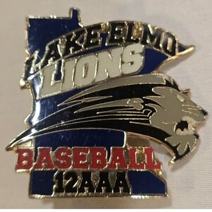 Lake Elmo Lions Baseball 12AAA Enamel Metal Pin Badge